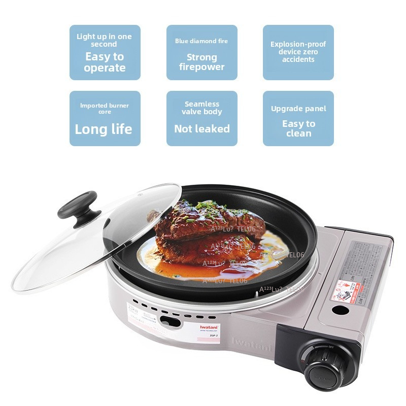 Camping Cooking Burner - ポータブル防風ガスストーブ ブタンバーナー ZGP-2 アウトドアキャンプ 家庭料理用