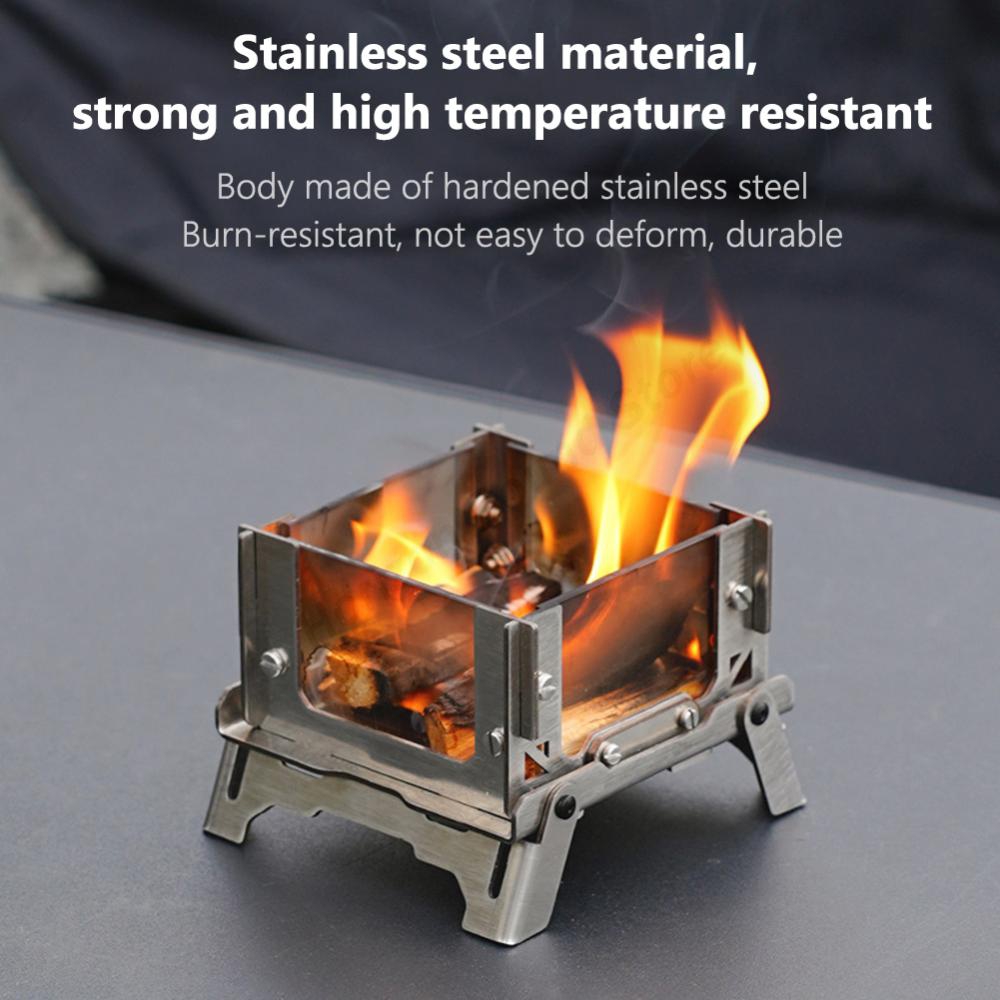Camping Cooking Burner - ﻿ キャンプ用ヒーター ポータブルグリルスタンド ミニステンレス鋼バーナー ポータブル折りたたみ香炉 デスクトップビューイングストーブ