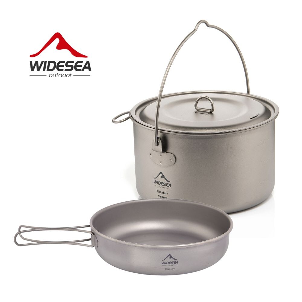 Camping Cooking Frying Pan - キャンプ用食器チタン調理器具セット観光大釜屋外調理鍋フライパンピクニックキッチンハイキングトレッキング