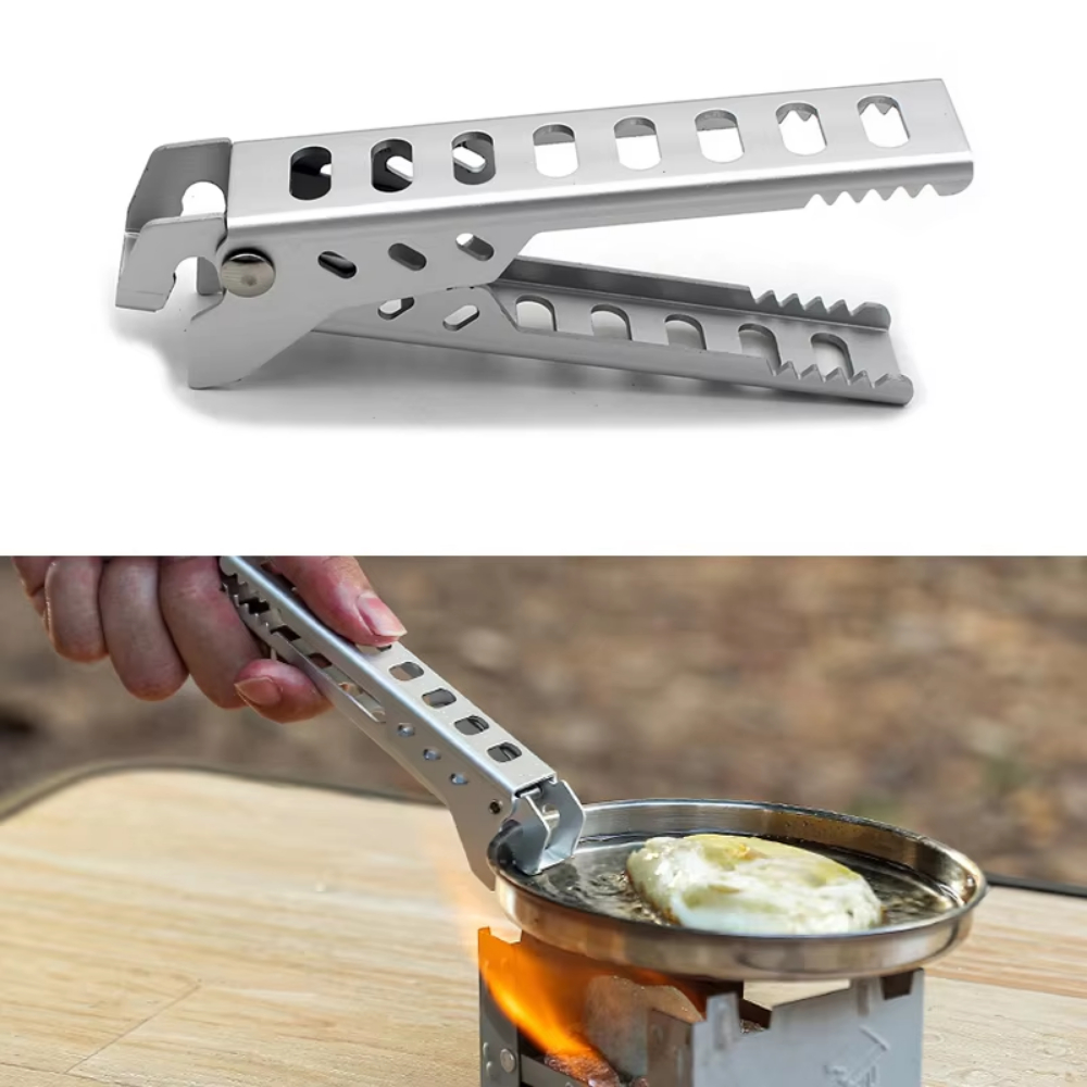 Camping Cooking Dishes - 屋外用アルミ製耐熱合金クリップボウルグリッパーホルダー、ポータブルキャンプ用鍋フライパンハンドル、キッチンアクセサリー、調理用品