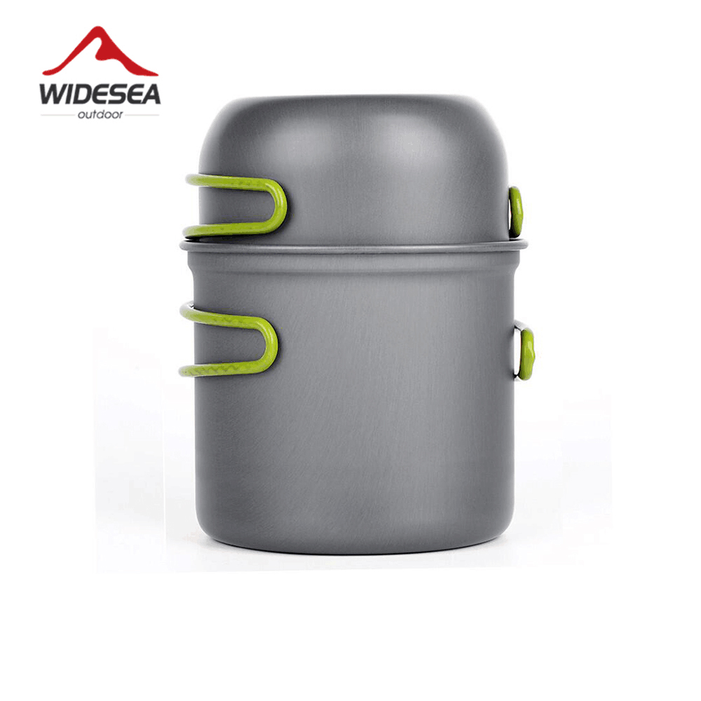 Camping Cooking Dishes - Widesea 超軽量キャンプ調理器具アウトドア食器ポットセットハイキングピクニック旅行観光食器用品機器