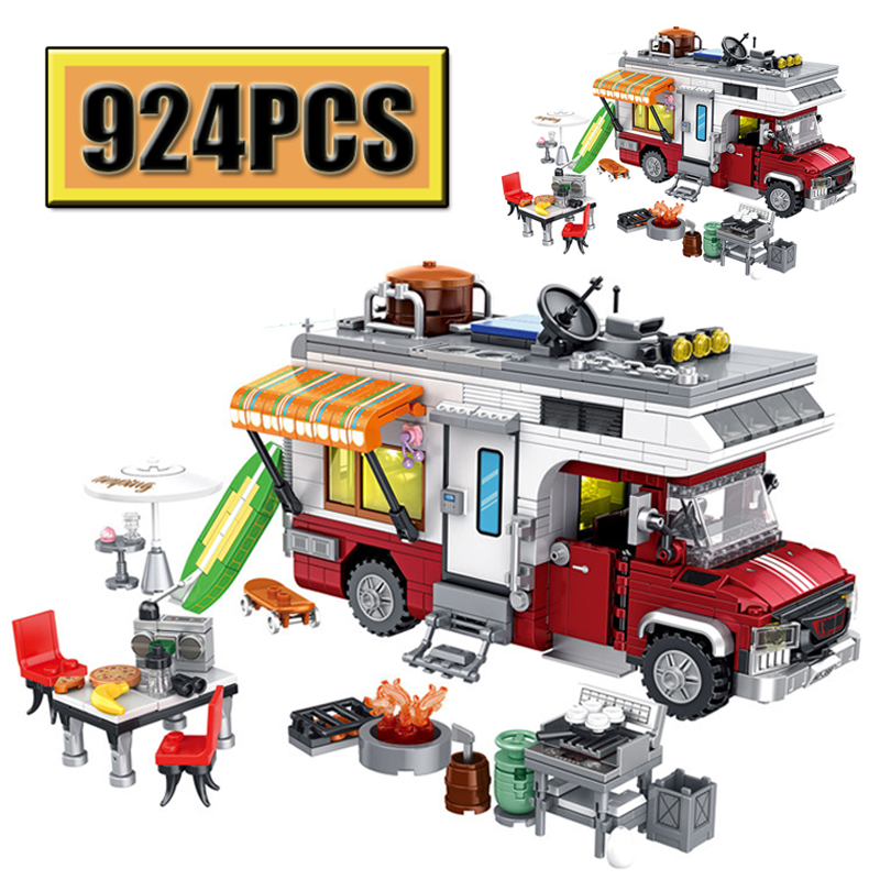 Camping Cooking Gifts - MOC 924PCS シティシリーズ キャンピングカー レジャー休暇用 屋外調理器具付き