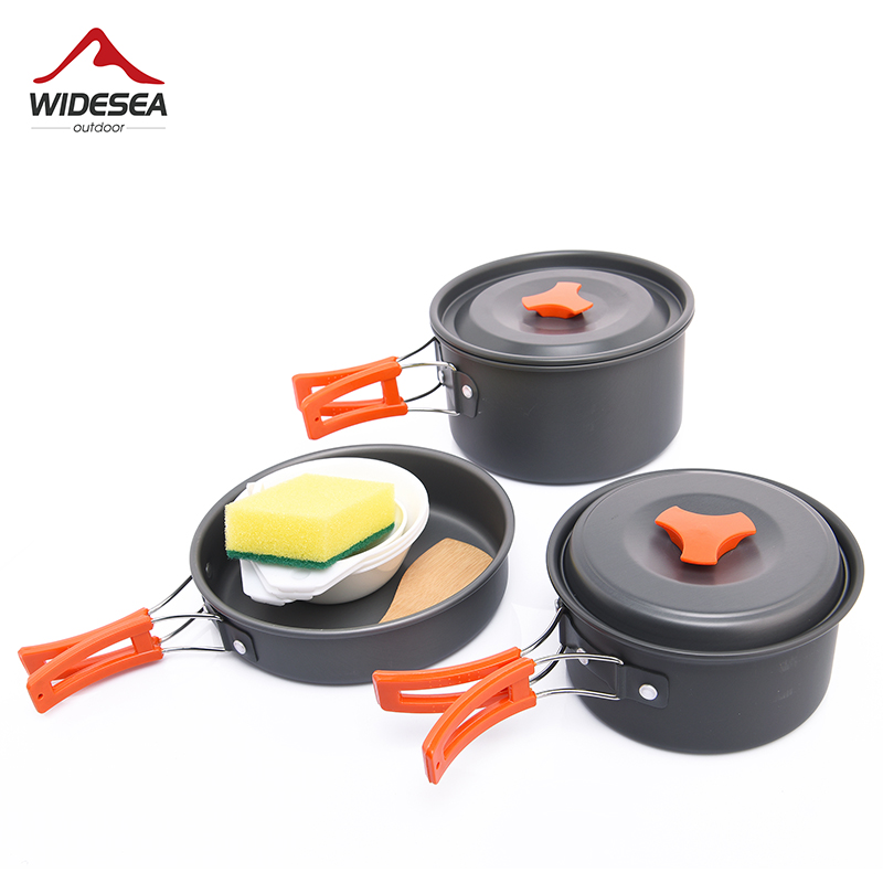 Camping Cooking Pot Set - 幅の屋外キャンプ調理器具セット、食器、調理カトラリー、調理器具、調理器具、ハイキング、ピクニック、旅行用品、観光調理器、釣り