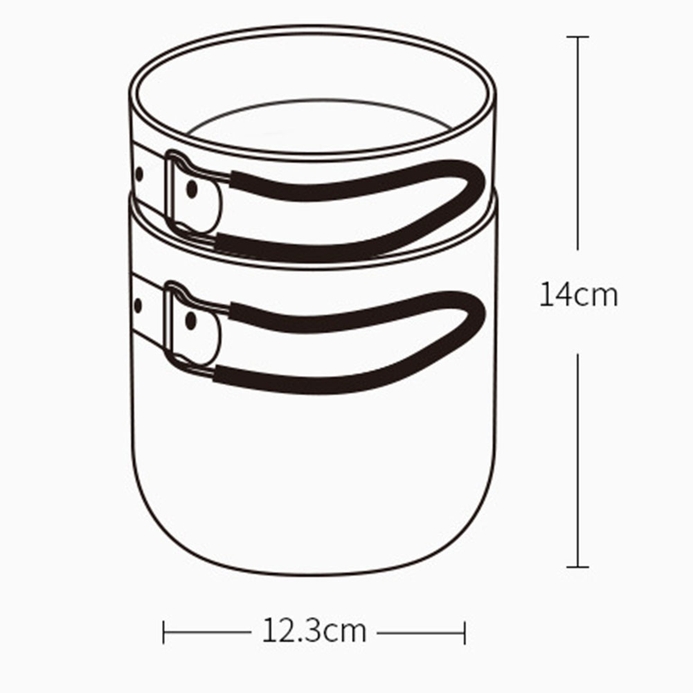 Camping Cooking Gifts - クリスマスギフト アウトドアクッキングギア スタッカブルキャンプ調理器具 ハイキング調理器具 ノンスティックキャンプポット コンパクトメッシュバッグ