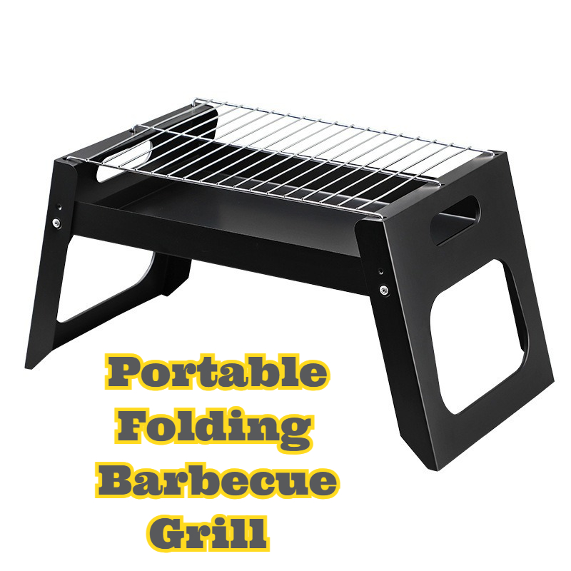 Camping Cooking Gifts - ポータブル炭火バーベキューグリル 折りたたみ式 コンパクト アウトドア調理ストーブ キャンプ 裏庭