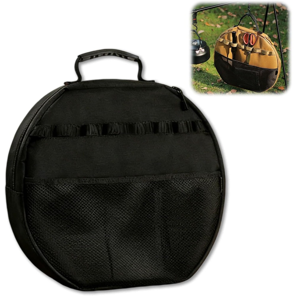 Camping Cooking Frying Pan - グリルパン収納バッグ、フライパンとグリドル用ポータブルポーチ、アウトドアクッキング、キャンプ、BBQ、ピクニックの傷防止