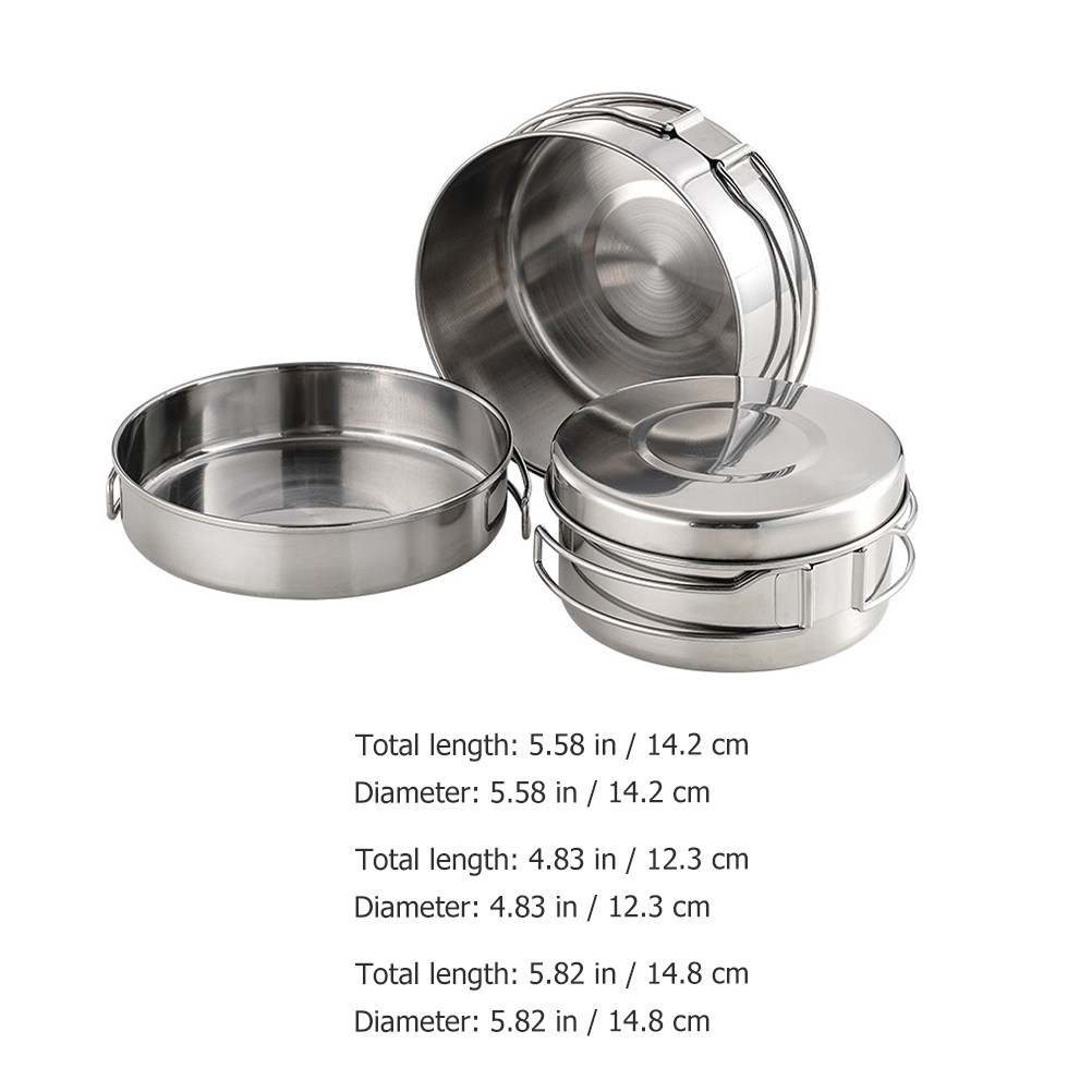 ステンレス製キャンプ用調理器具セット1セット、ポータブル軽量 - Camping Cooking Frying Pan のレビューと価格