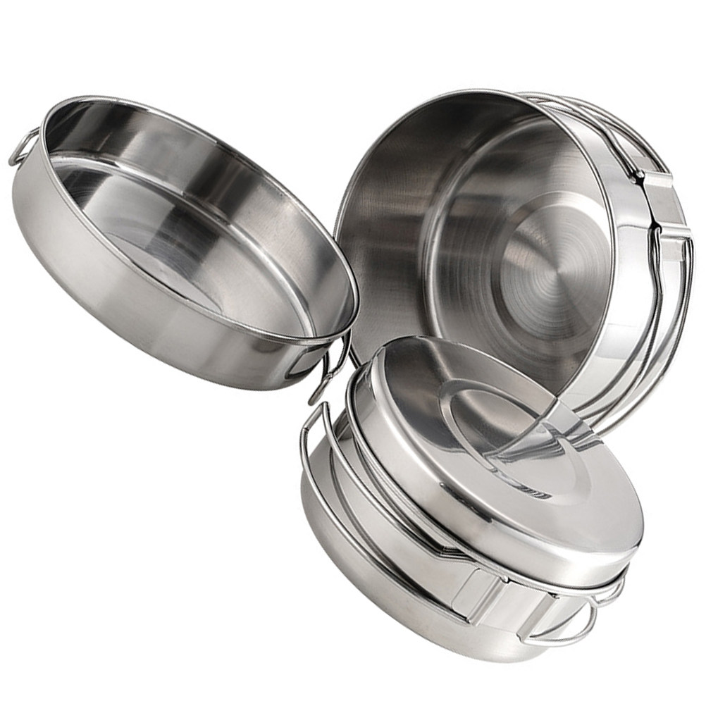 ステンレス製キャンプ用調理器具セット1セット、ポータブル軽量 - Camping Cooking Frying Pan のレビューと価格