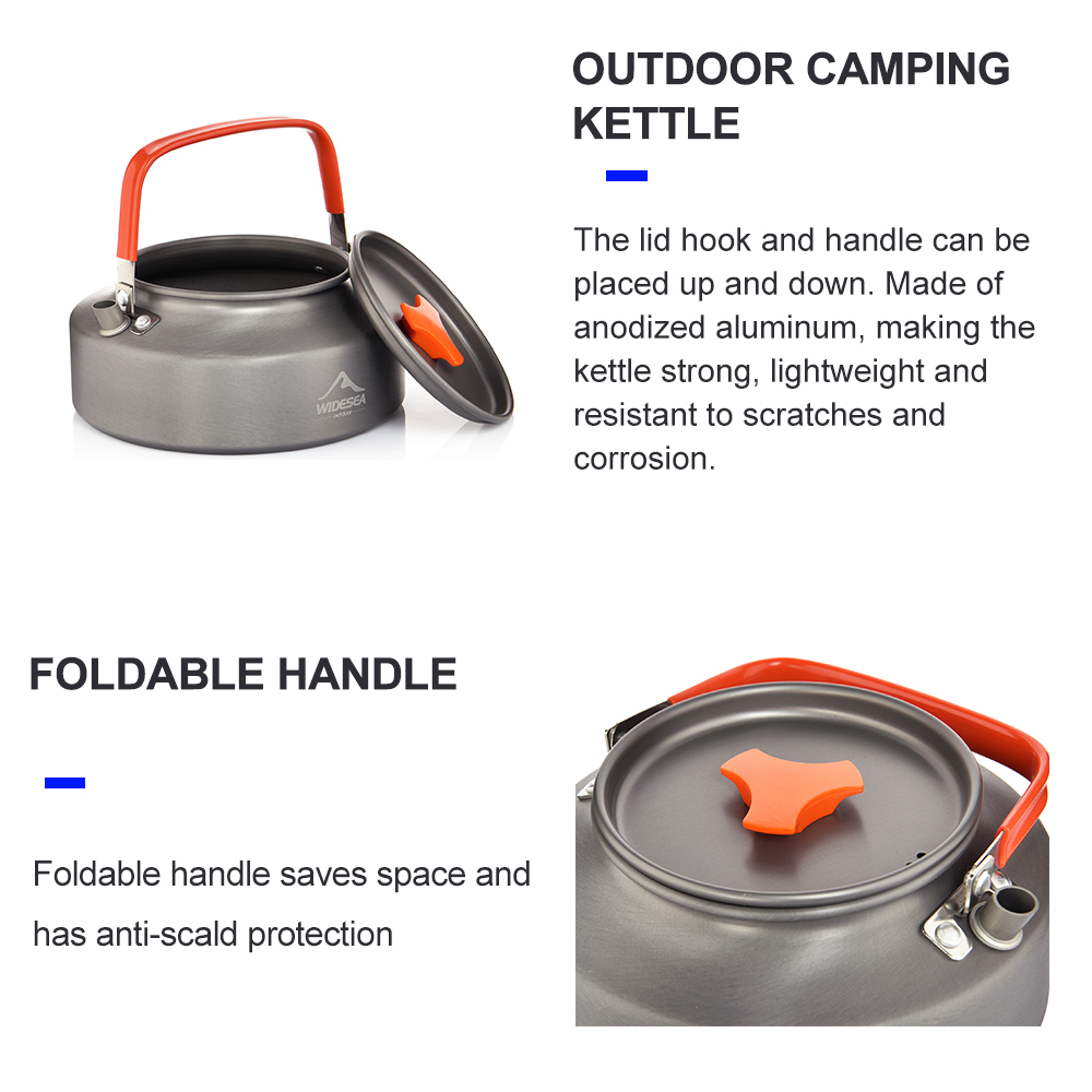 Widesea 1.1L 2L1.5L キャンプウォーターケ - Camping Cooking Pot Set のレビューと価格