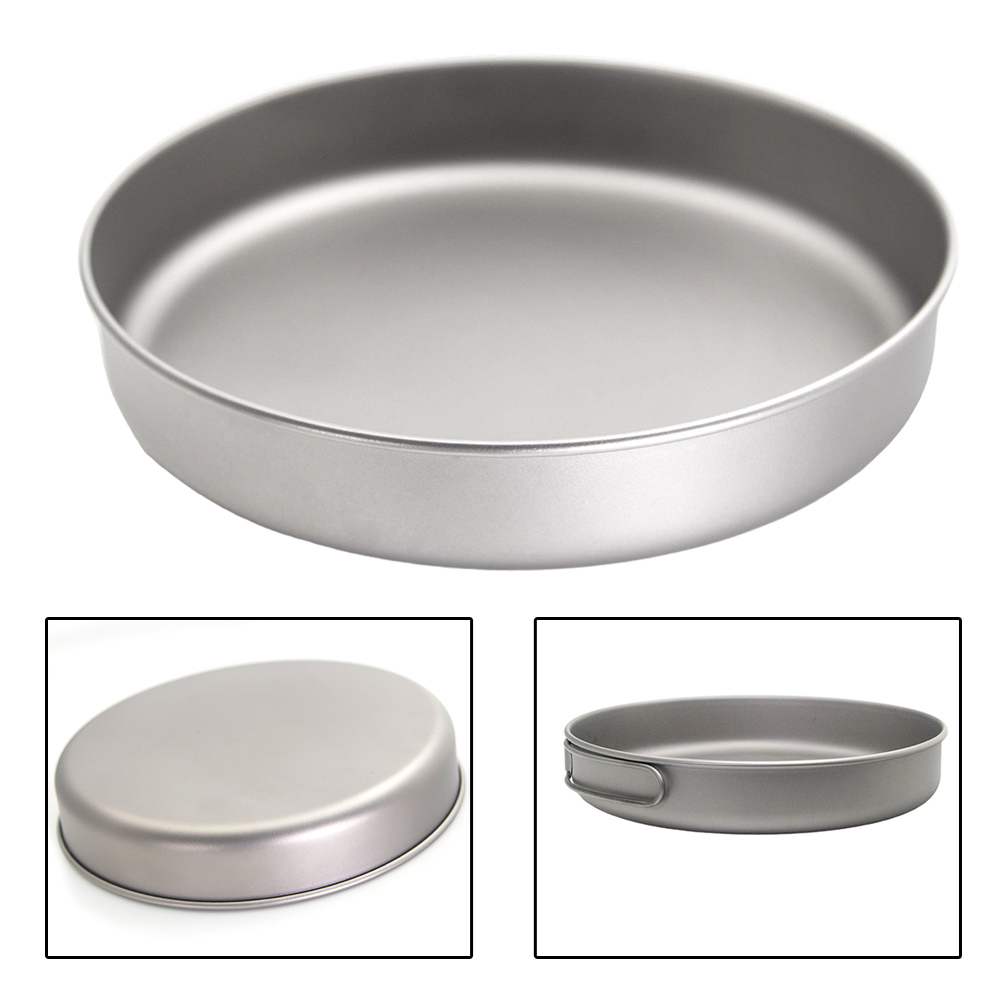 超軽量純チタンフライパンポットアウトドアキャンプハイキング食 - Camping Hiking Cooking のレビューと価格