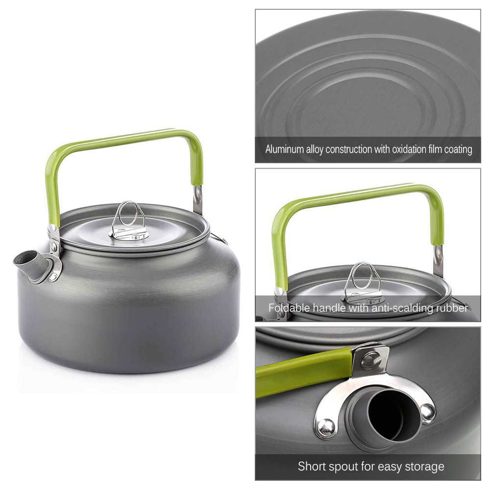 ポータブル屋外ウォーターケトルウォーターポットティーポットコ - Camping Cooking Pot Set のレビューと価格