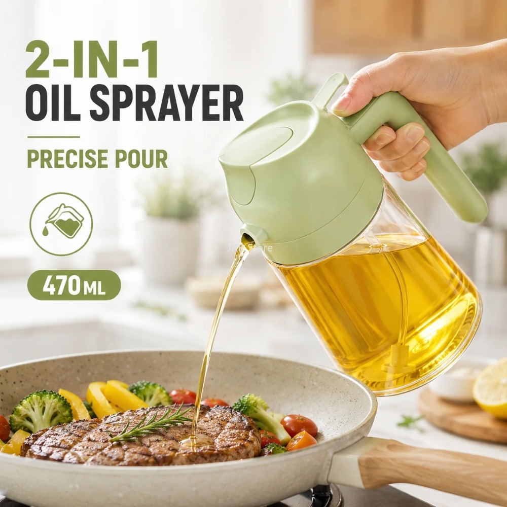 2 in 1 オリーブオイルスプレーディスペンサーボトル 大 - Camping Cooking Kitchen のレビューと価格