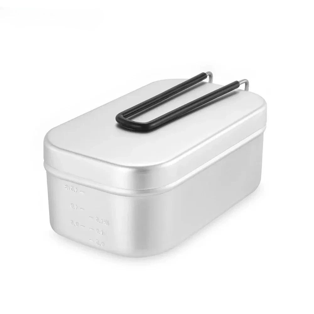 800/1400 ミリリットルアルミ弁当箱旅行キャンプ食器メ - Camping Cooking Dishes のレビューと価格