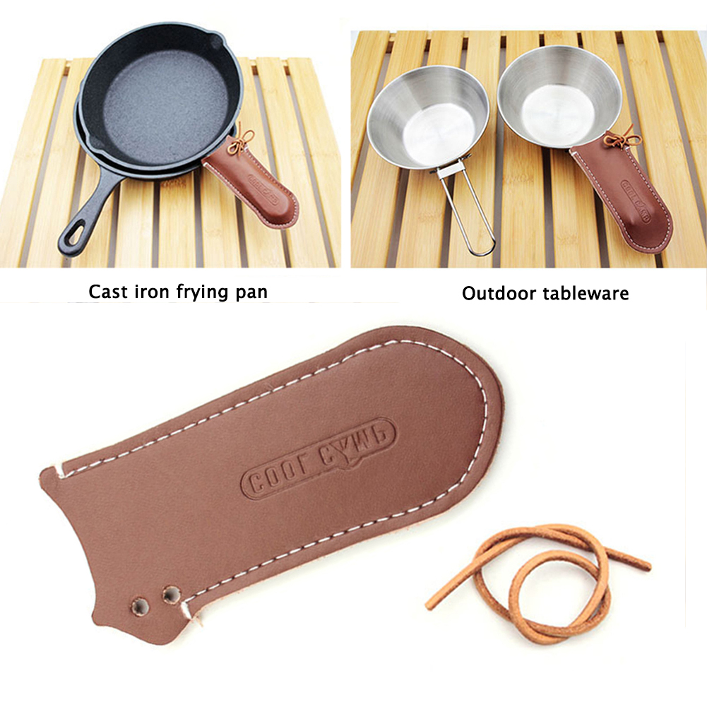 鋳鉄フライパンハンドルカバー実用的な鋳鉄スキレットグリップス - Camping Cooking Frying Pan のレビューと価格