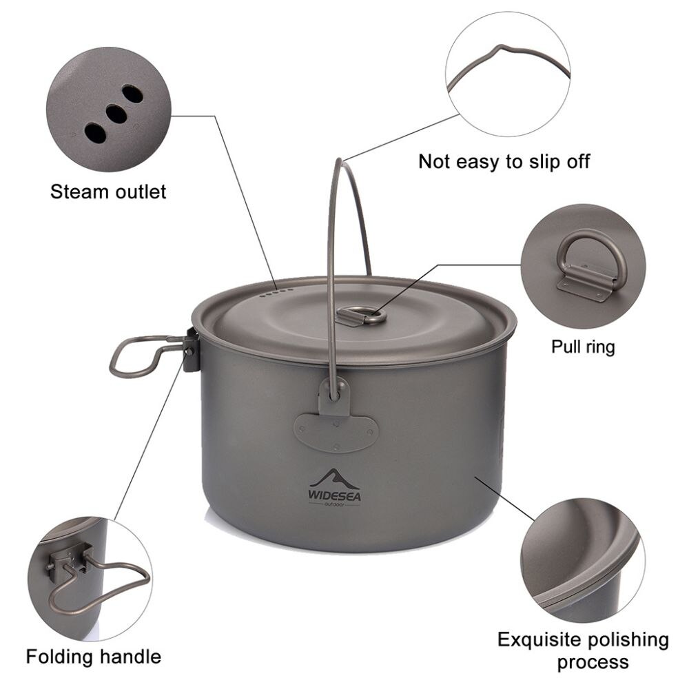 キャンプ用食器チタン調理器具セット観光大釜屋外調理鍋フライパ - Camping Cooking Frying Pan のレビューと価格