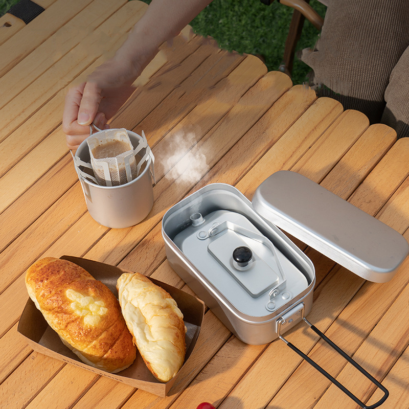 超軽量ポータブルピクニックケトル、キャンプティーポット、コー - Camping Cooking Pot Set のレビューと価格