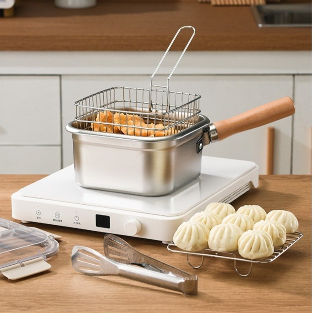 ポータブルステンレス鋼フライパン正方形ノンスティック調理鍋バ - Camping Cooking Frying Pan のレビューと価格