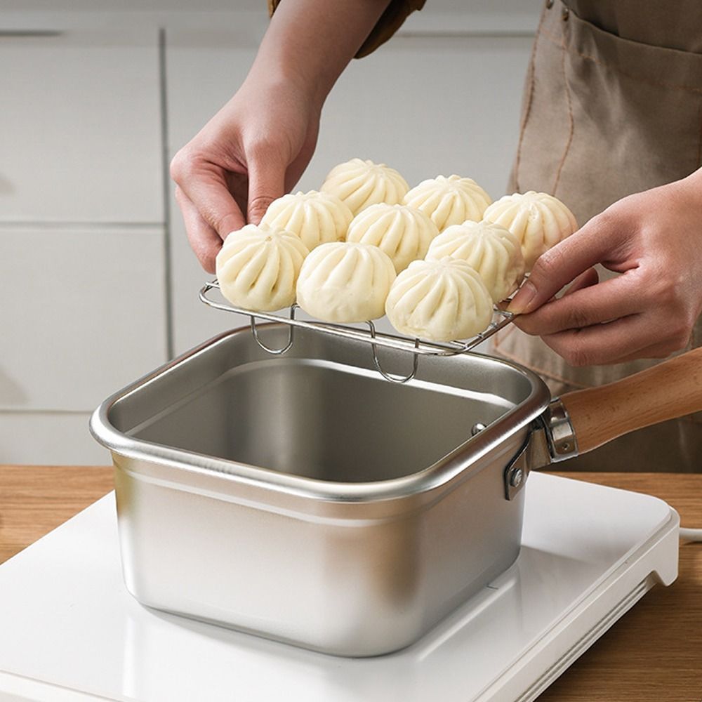 ポータブルステンレス鋼フライパン正方形ノンスティック調理鍋バ - Camping Cooking Frying Pan のレビューと価格
