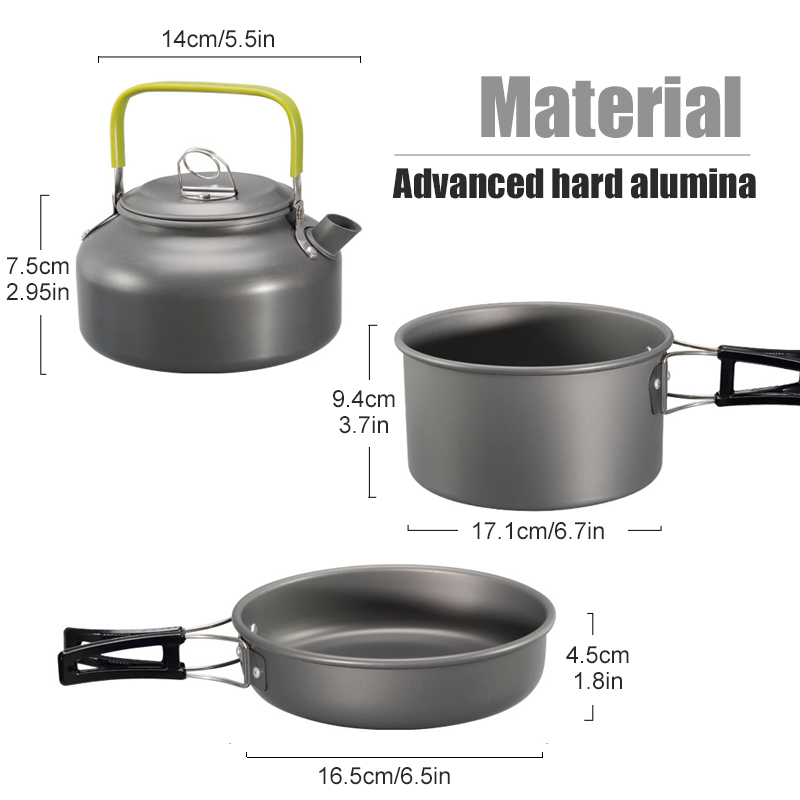 WESTTUNE キャンプ調理器具キット アルミ アウトドア - Camping Hiking Cooking のレビューと価格