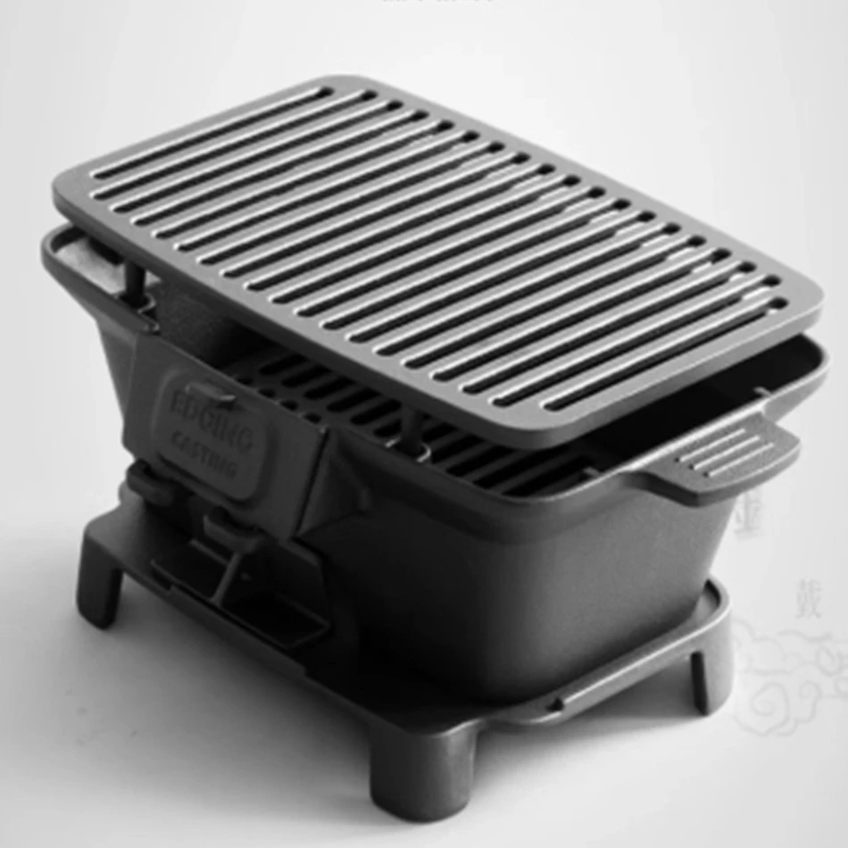 無塗装バーベキュー炭火コンロ、バーベキュー炭火オーブン、鋳鉄 - Camping Cooking Cast Iron のレビューと価格