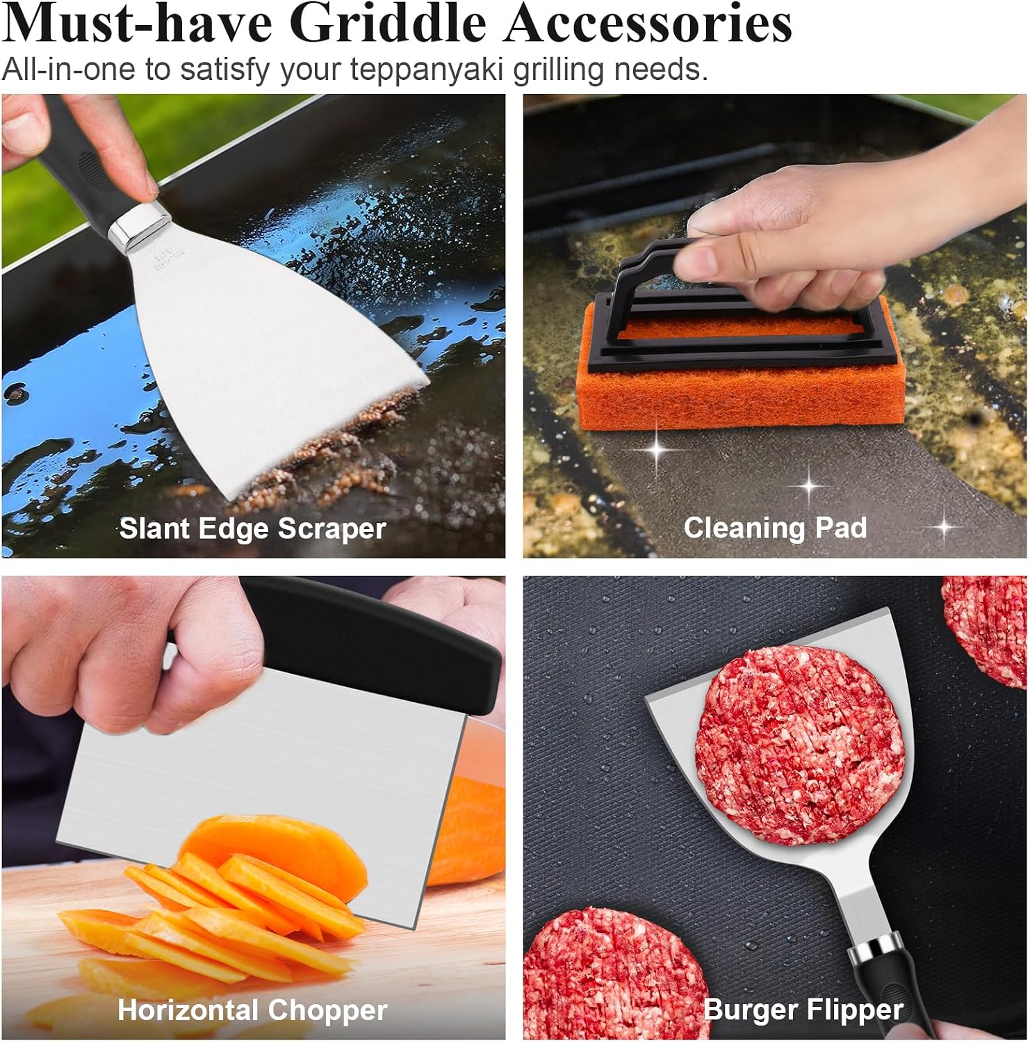 27点セット フラットトップグリドルアクセサリーキット 拡張 - Camping Cooking Gifts のレビューと価格