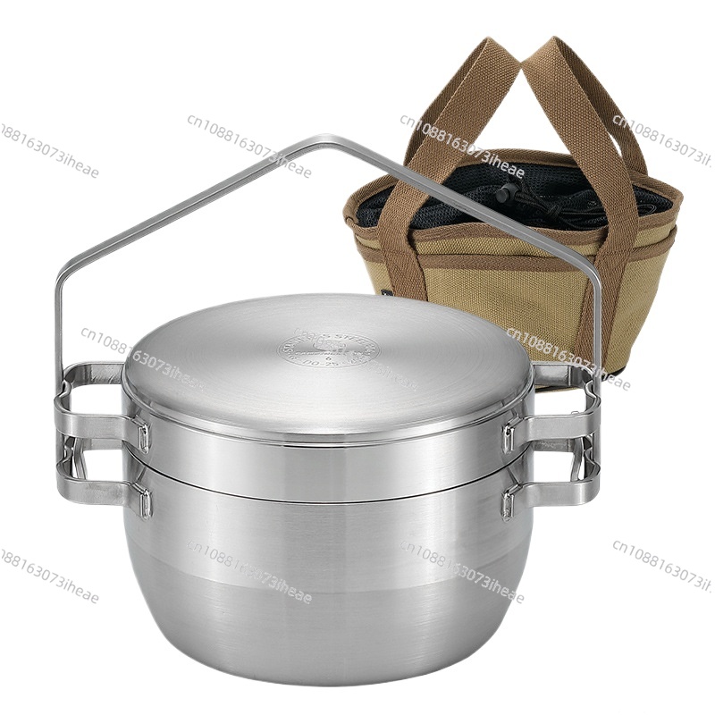 DO-25 厚手ステンレス製 アウトドア吊り下げ鍋 シチュー - Camping Cooking Frying Pan のレビューと価格