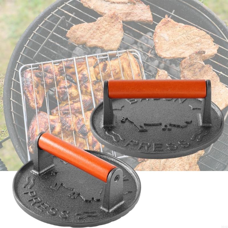 d0adヘビーデューティー鋳鉄バーガープレスエルゴノミックウ - Camping Cooking Cast Iron のレビューと価格