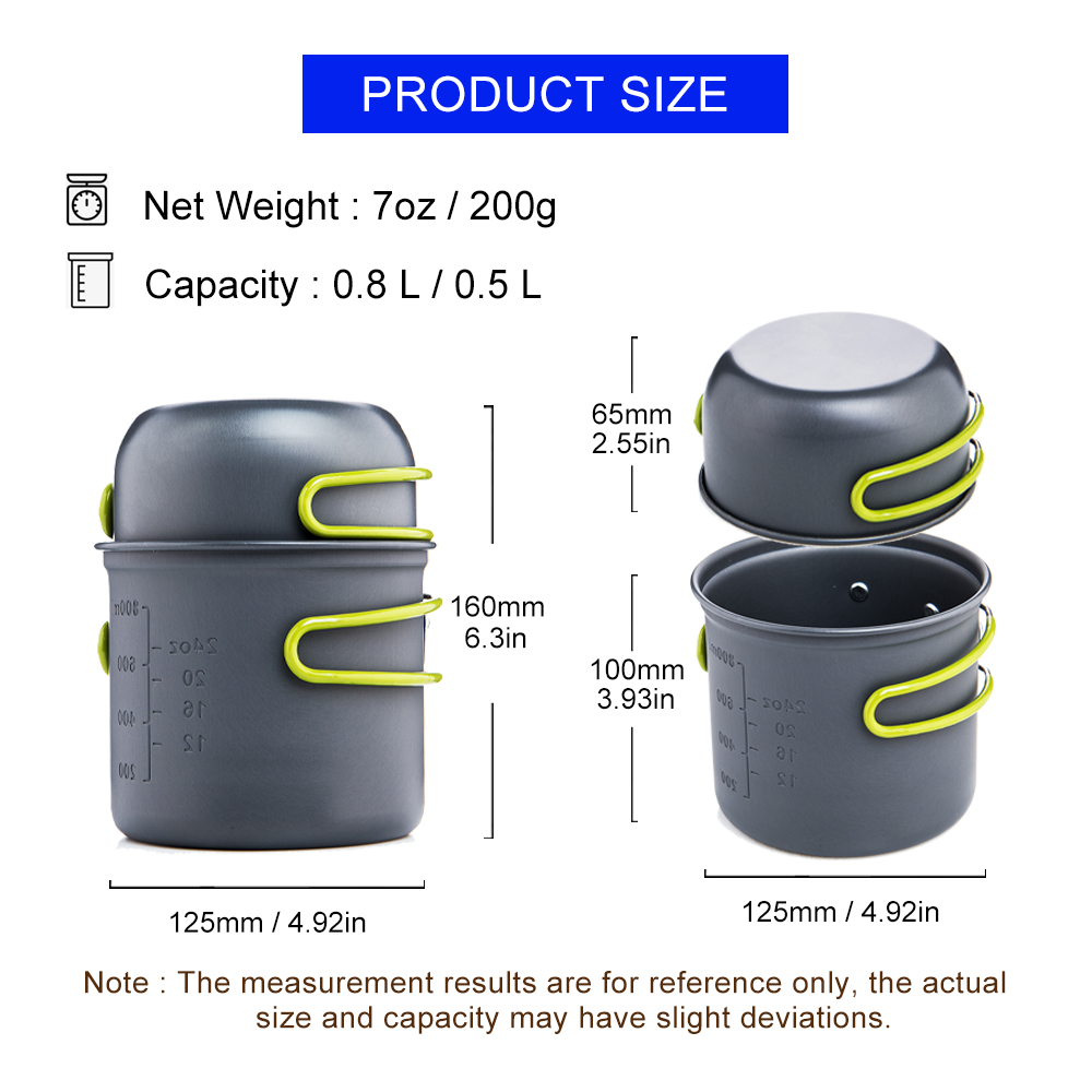 Widesea 超軽量キャンプ調理器具アウトドア食器ポットセ - Camping Cooking Dishes のレビューと価格