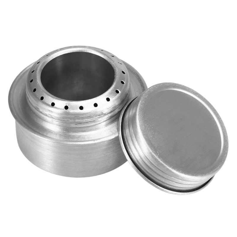 超軽量シルバーアルコールストーブ 密閉蓋設計 キャンプ用暖房 - Camping Cooking Burner のレビューと価格