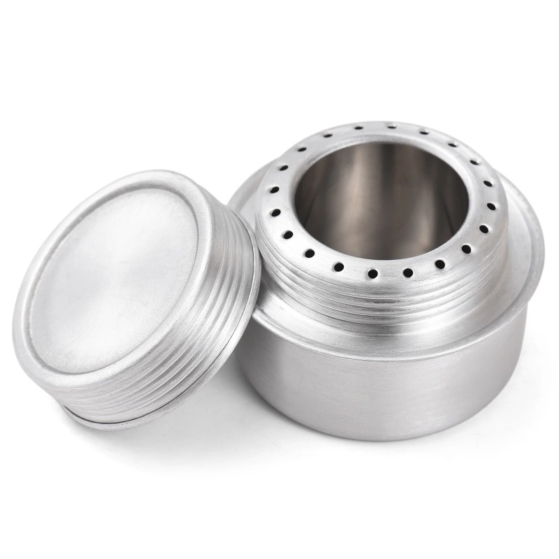 超軽量シルバーアルコールストーブ 密閉蓋設計 キャンプ用暖房 - Camping Cooking Burner のレビューと価格