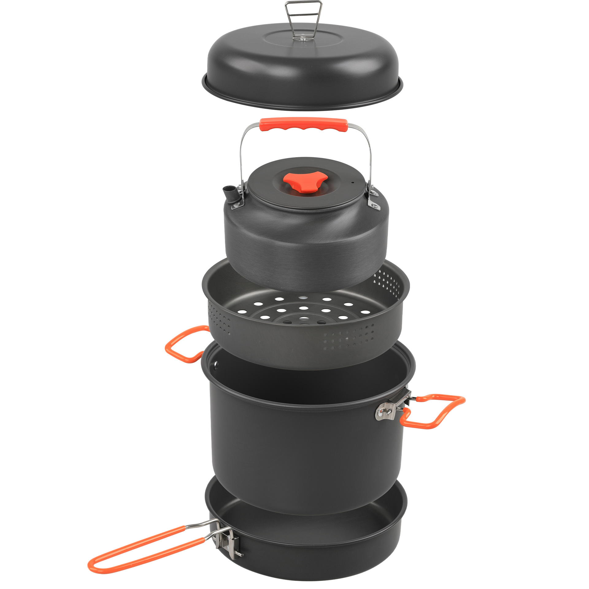 屋外調理器具セット、キャンプ調理鍋、ケトル、蒸し器、フライパ - Camping Cooking Frying Pan のレビューと価格