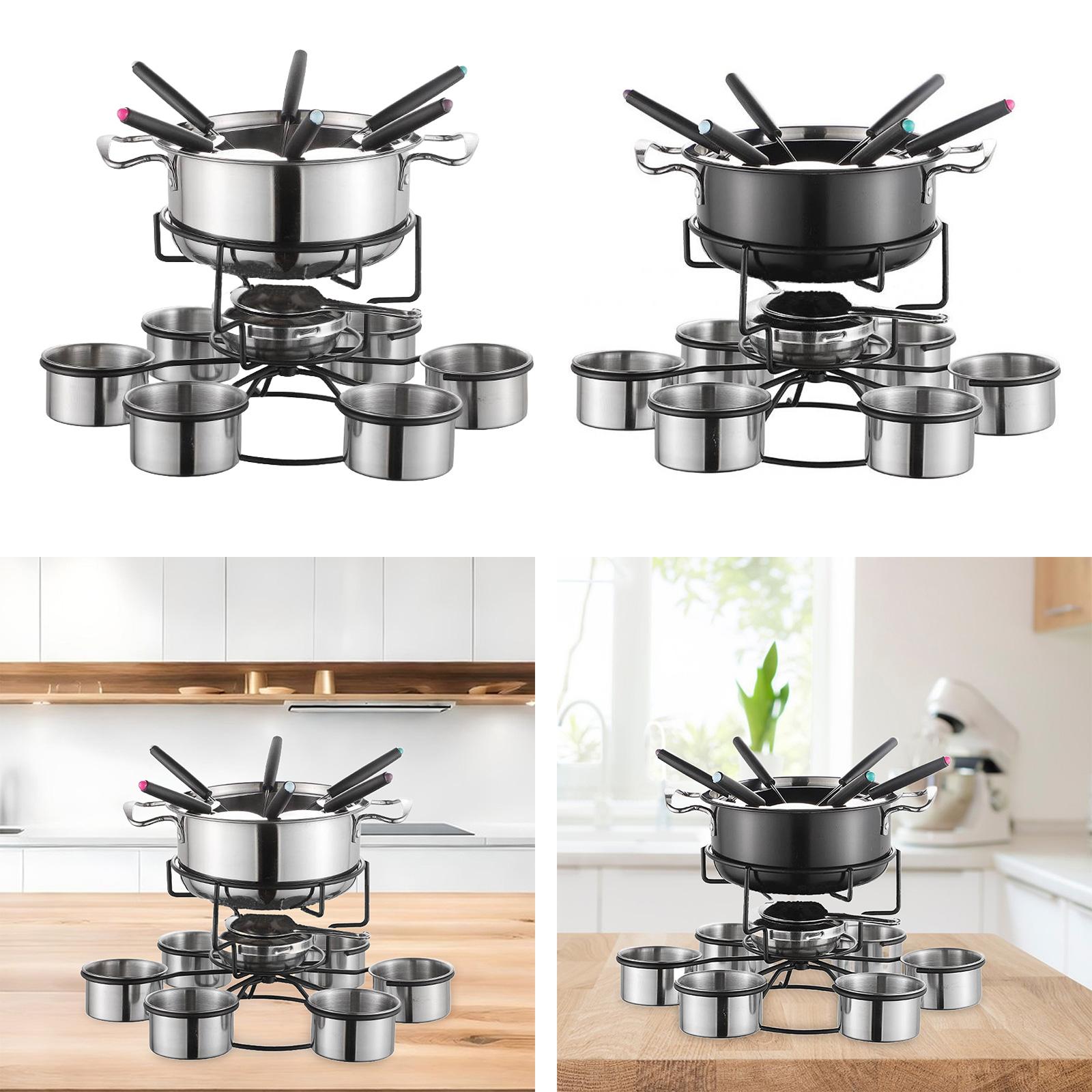 フォンデュポットセット調理ストーブ厚みのある多機能安定した溶 - Camping Cooking Pot Set のレビューと価格