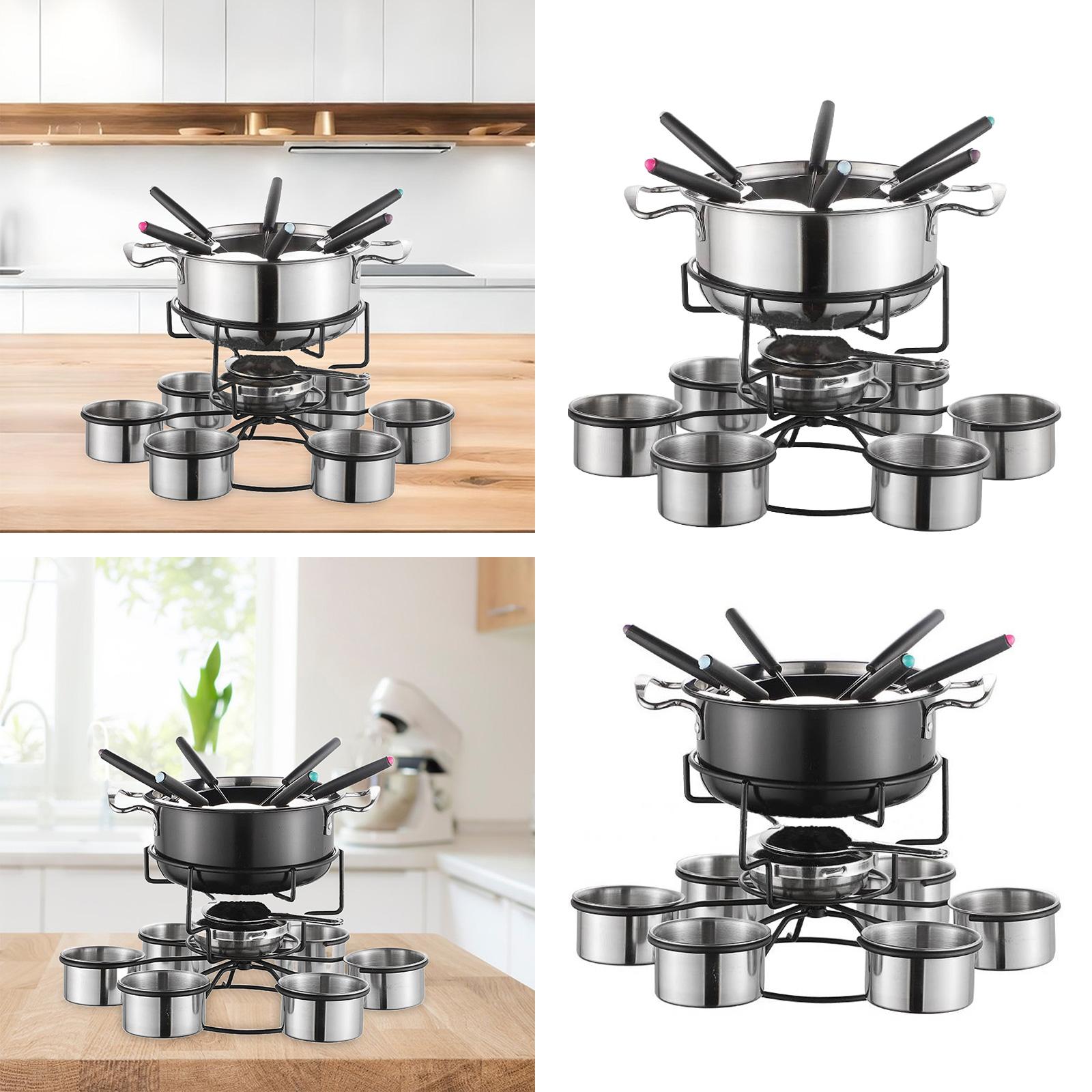 フォンデュポットセット調理ストーブ厚みのある多機能安定した溶 - Camping Cooking Pot Set のレビューと価格