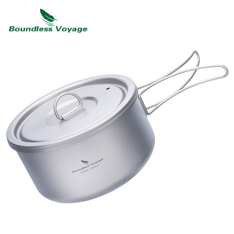 ふた付きのキャンプ用チタンポット,超軽量,屋外料理,単層,弁 - Camping Hiking Cooking のレビューと価格