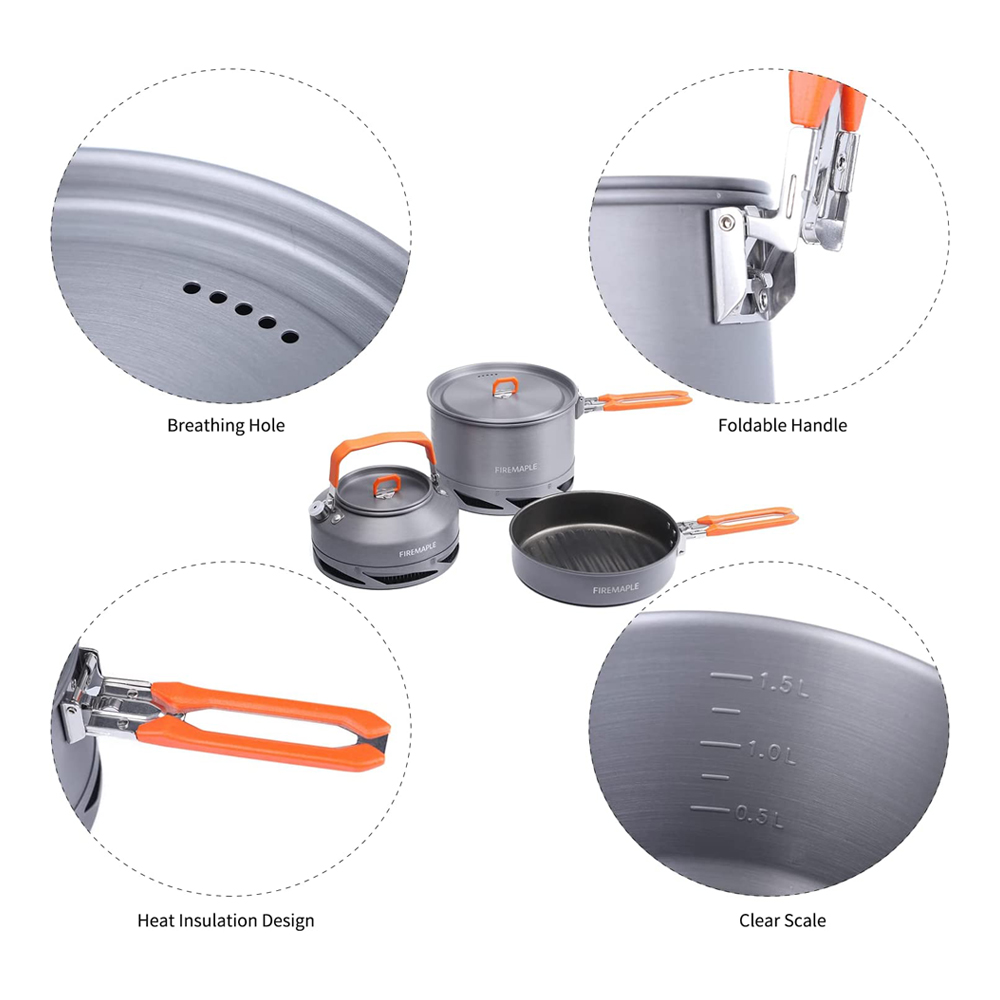 Fire Maple器具ハイキング調理セット熱交換器ポットパ - Camping Cooking Dishes のレビューと価格