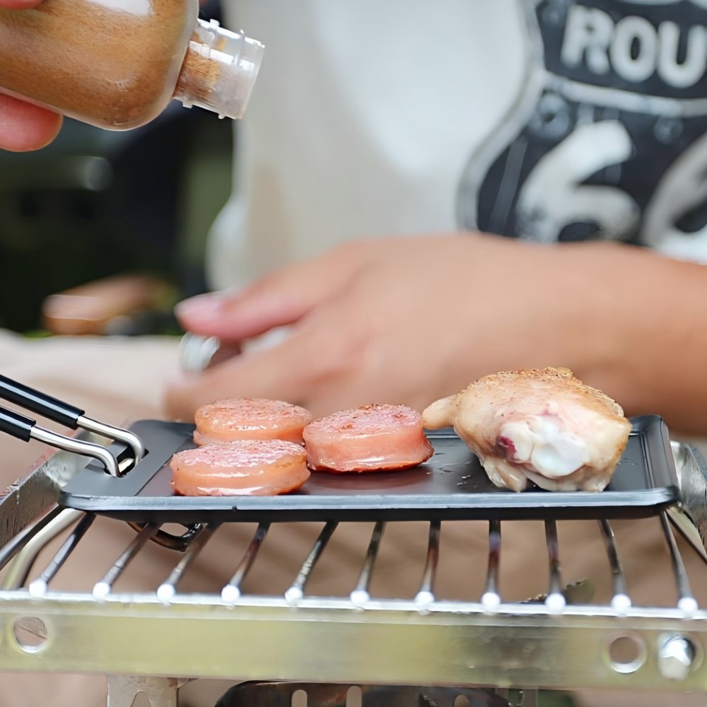 キャンプ用フライパン アウトドア ポータブルグリルパン バー - Camping Cooking Dishes のレビューと価格