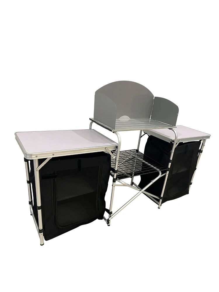 屋外キャンプ用アルミ製ポータブルキッチン折りたたみ式調理台 - Camping Cooking Kitchen のレビューと価格