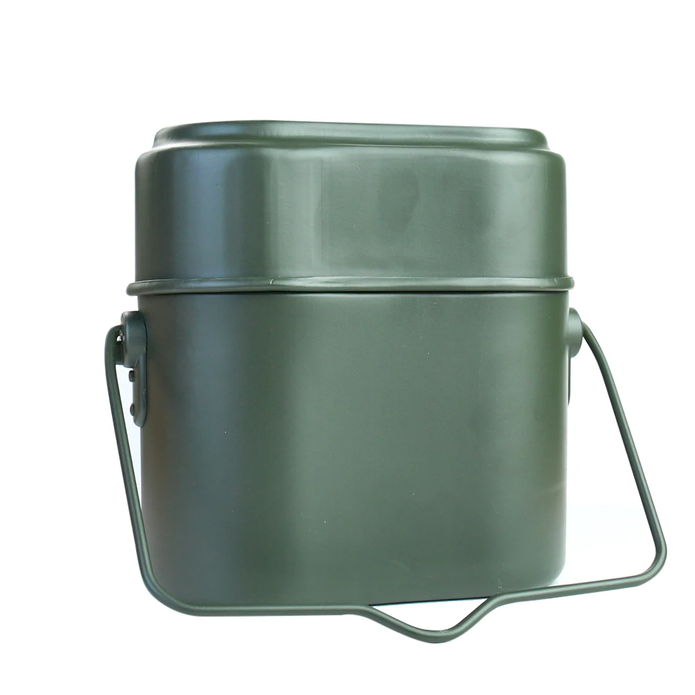 ポータブル合金ポットとボウルランチボックスセット軽量耐久性の - Camping Cooking Pot Set のレビューと価格