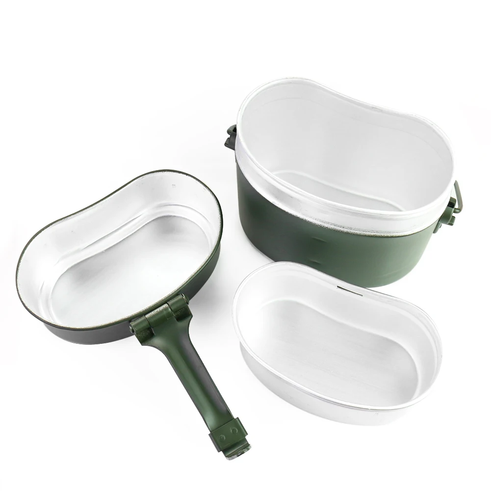 ポータブル合金ポットとボウルランチボックスセット軽量耐久性の - Camping Cooking Pot Set のレビューと価格