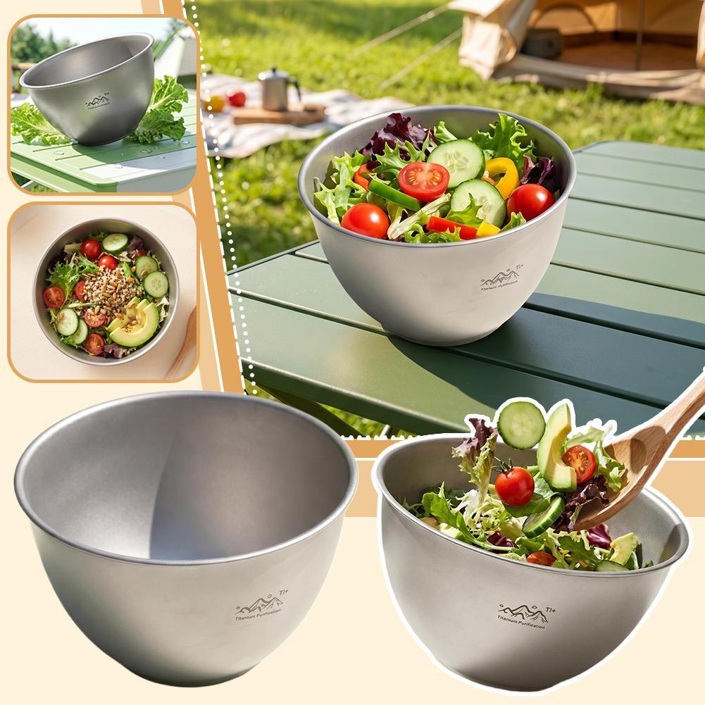 ステンレス鋼製調理ボウル 斜めサラダレタス皿 チタン精製コー - Camping Cooking Dishes のレビューと価格