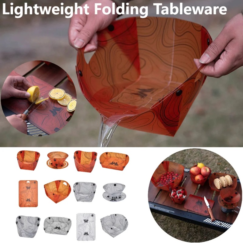 折りたたみ式キャンプ食器ポータブルボウルディナープレートコー - Camping Cooking Dishes のレビューと価格