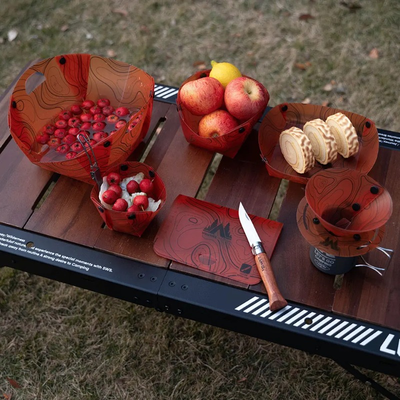 折りたたみ式キャンプ食器ポータブルボウルディナープレートコー - Camping Cooking Dishes のレビューと価格